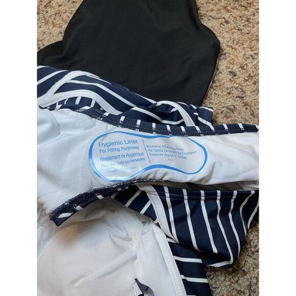 NWT Tommy Hilfiger Size 12 bathing suit One Piece Swimsuit blue stripes Swim - Picture 7 of 7